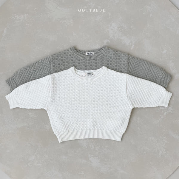 OOTT BEBE - Korean Children Fashion - #Kfashion4kids - Embosing Knit Pullover - 7