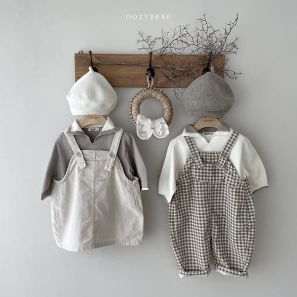 OOTT BEBE - Korean Children Fashion - #Kfashion4kids - Line Collar Knit Pullover - 10