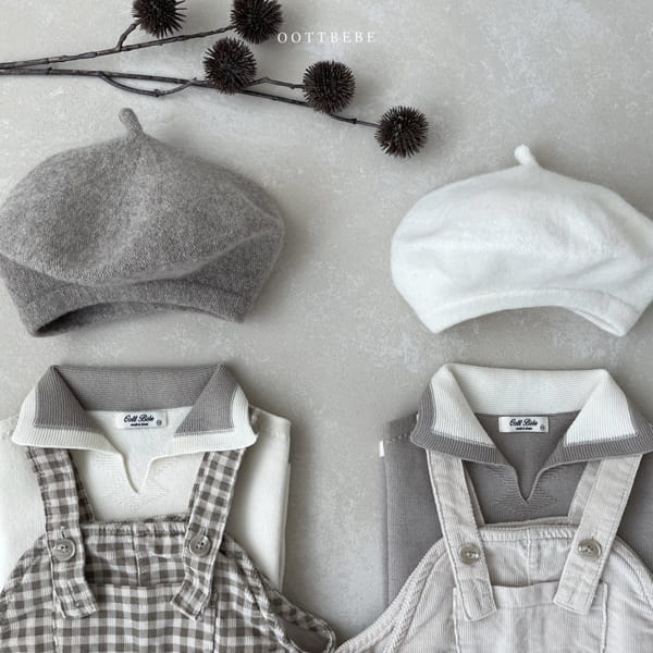 OOTT BEBE - Korean Children Fashion - #Kfashion4kids - Line Collar Knit Pullover - 4