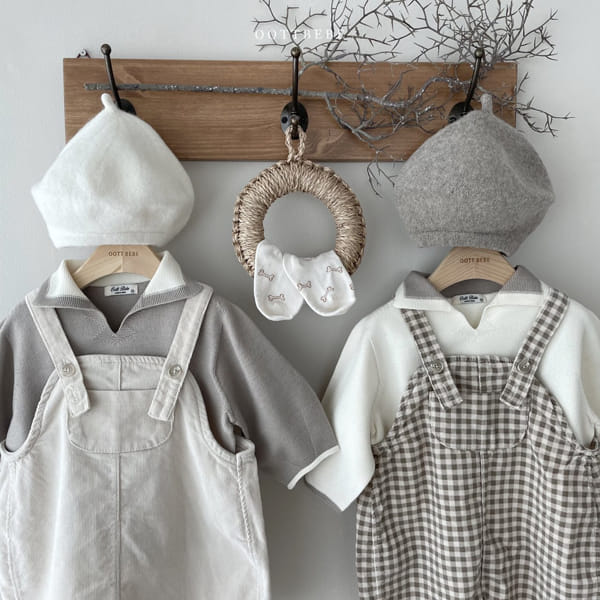 OOTT BEBE - Korean Children Fashion - #Kfashion4kids - Line Collar Knit Pullover - 9