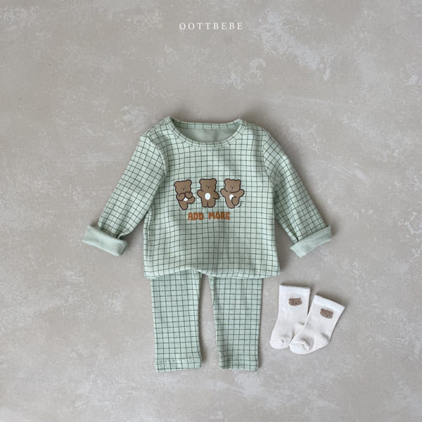 OOTT BEBE - Korean Children Fashion - #Kfashion4kids - Check Bear Easywear - 10