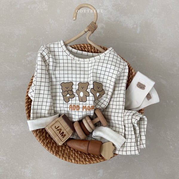 OOTT BEBE - Korean Children Fashion - #Kfashion4kids - Check Bear Easywear - 2