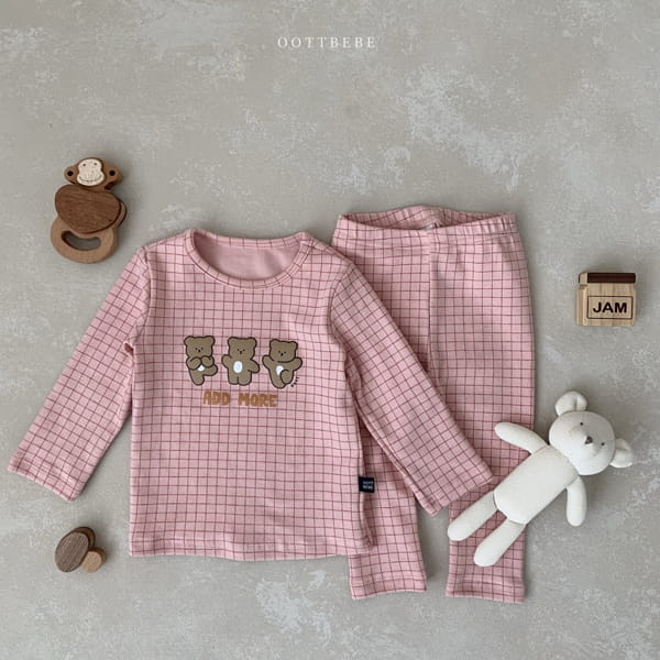 OOTT BEBE - Korean Children Fashion - #Kfashion4kids - Check Bear Easywear - 7