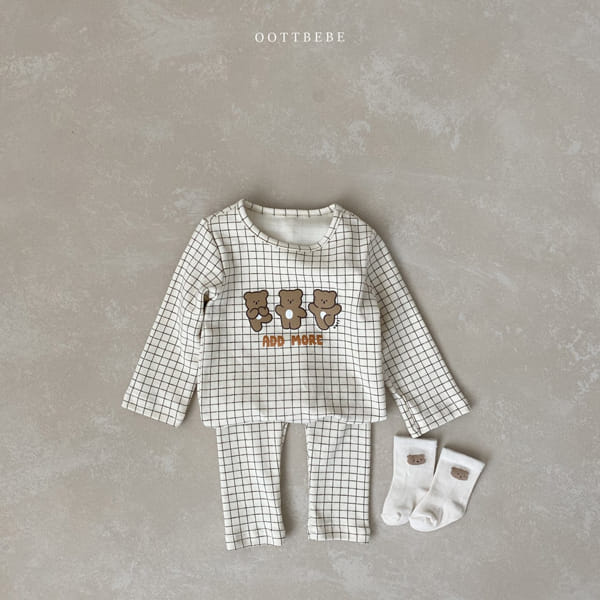 OOTT BEBE - Korean Children Fashion - #Kfashion4kids - Check Bear Easywear - 8