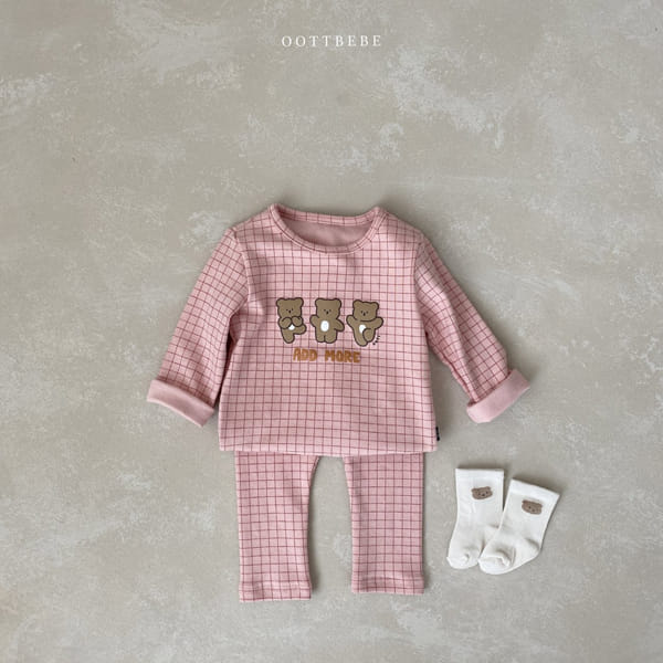 OOTT BEBE - Korean Children Fashion - #Kfashion4kids - Check Bear Easywear - 9