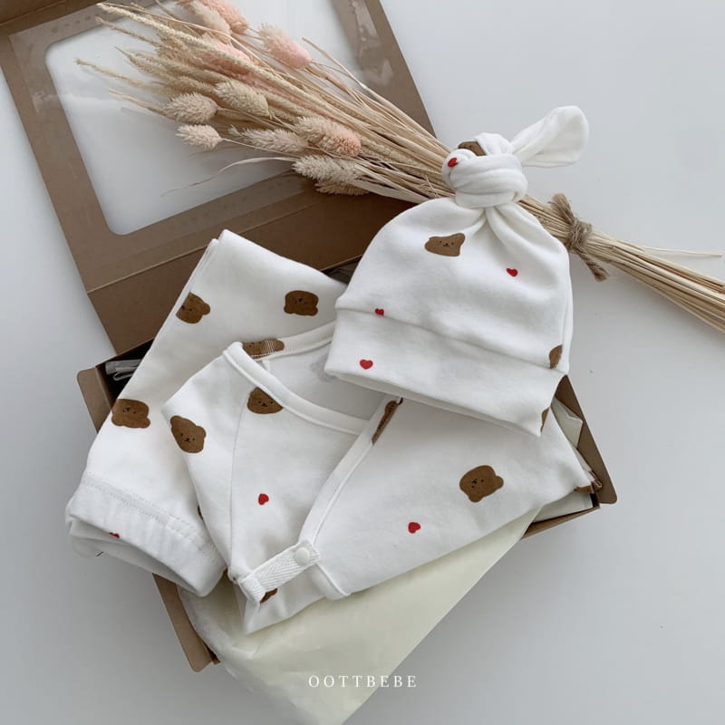 OOTT BEBE - Korean Children Fashion - #Kfashion4kids - Gomtori Bodysuit with Bonnet - 12