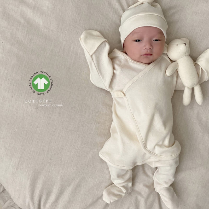 OOTT BEBE - Korean Children Fashion - #Kfashion4kids - Organic Bodysuit with Bonnet - 11