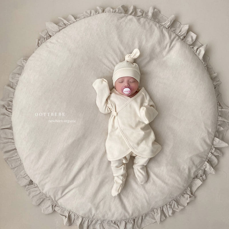 OOTT BEBE - Korean Children Fashion - #Kfashion4kids - Organic Bodysuit with Bonnet - 3