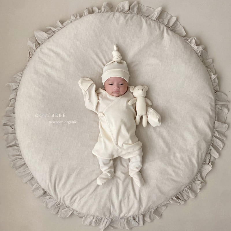 OOTT BEBE - Korean Children Fashion - #Kfashion4kids - Organic Bodysuit with Bonnet - 4