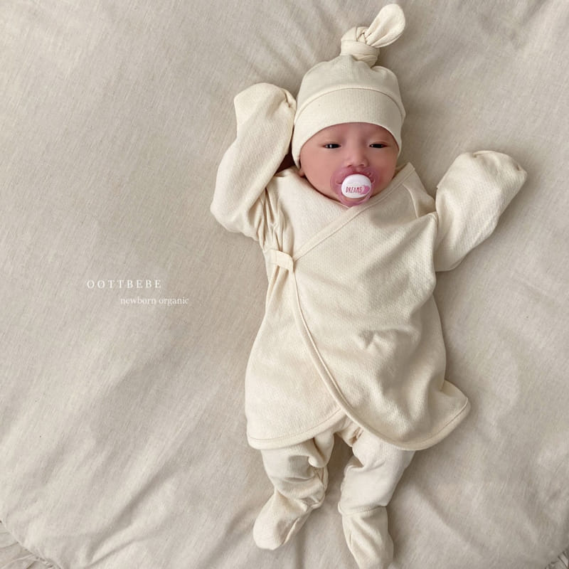 OOTT BEBE - Korean Children Fashion - #Kfashion4kids - Organic Bodysuit with Bonnet - 5