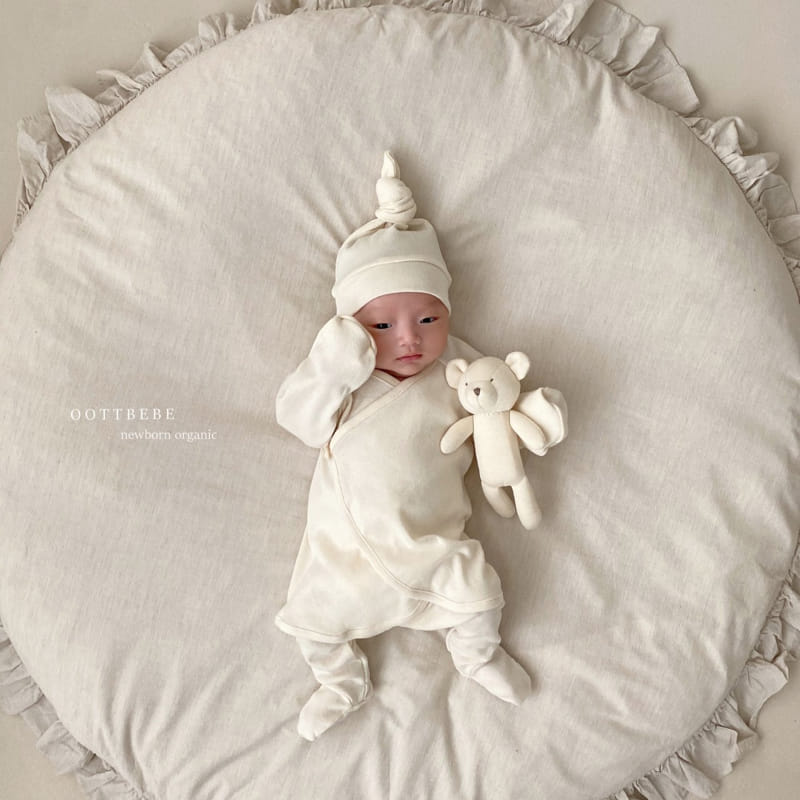 OOTT BEBE - Korean Children Fashion - #Kfashion4kids - Organic Bodysuit with Bonnet - 9