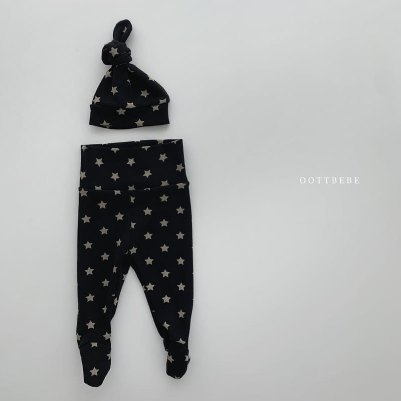 OOTT BEBE - Korean Children Fashion - #Kfashion4kids - Line Foot Leggings with Bonnet - 6