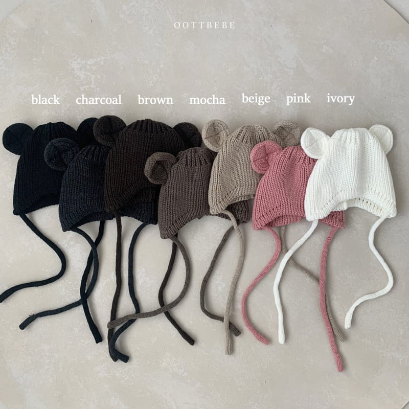 OOTT BEBE - Korean Children Fashion - #Kfashion4kids - Teddy Line Bonnet - 11