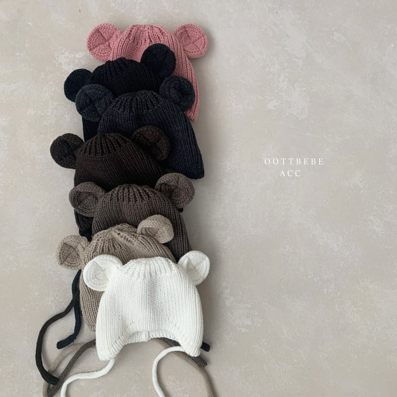 OOTT BEBE - Korean Children Fashion - #Kfashion4kids - Teddy Line Bonnet - 2