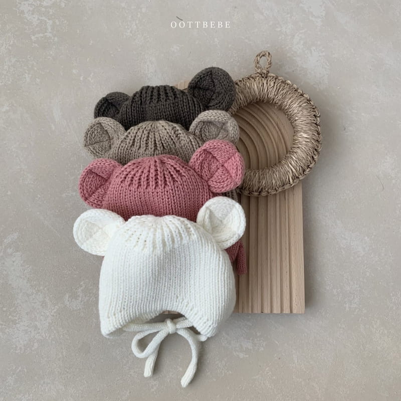 OOTT BEBE - Korean Children Fashion - #Kfashion4kids - Teddy Line Bonnet - 3