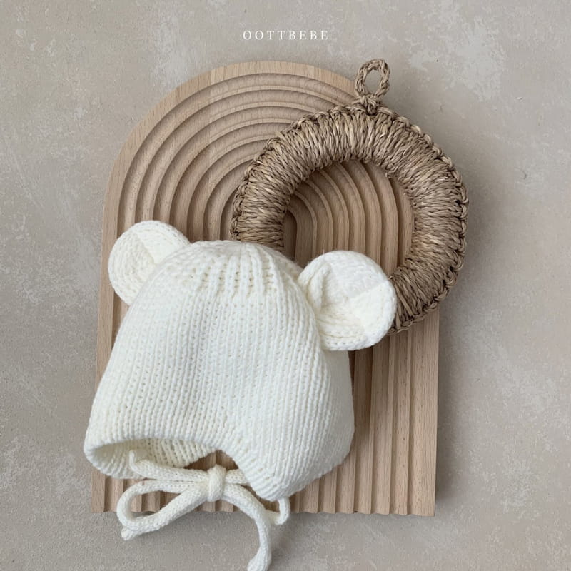 OOTT BEBE - Korean Children Fashion - #Kfashion4kids - Teddy Line Bonnet - 4