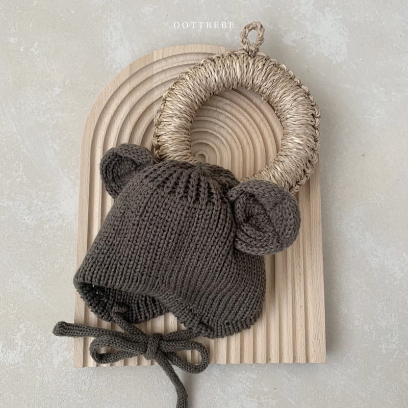 OOTT BEBE - Korean Children Fashion - #Kfashion4kids - Teddy Line Bonnet - 6