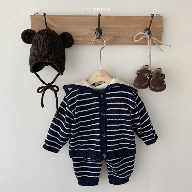 OOTT BEBE - Korean Children Fashion - #Kfashion4kids - Dungarees Knit Pants - 5
