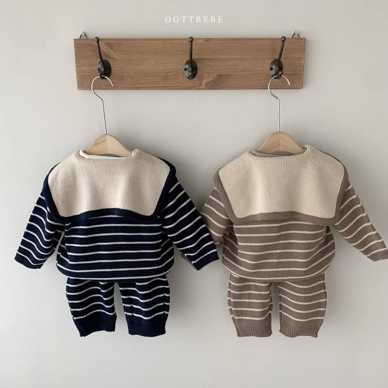 OOTT BEBE - Korean Children Fashion - #Kfashion4kids - Dungarees Knit Pants - 6