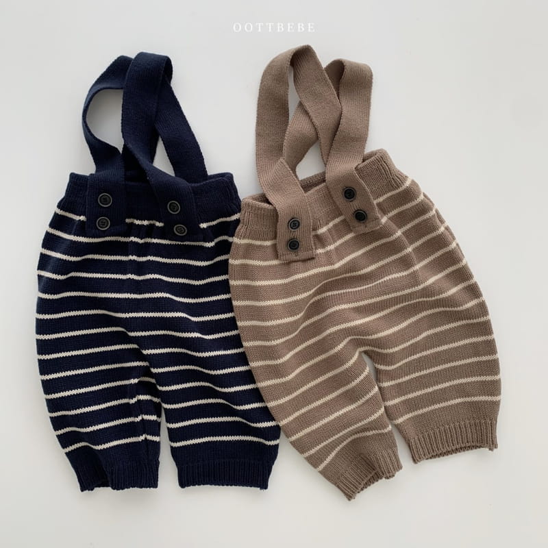 OOTT BEBE - Korean Children Fashion - #Kfashion4kids - Dungarees Knit Pants - 9