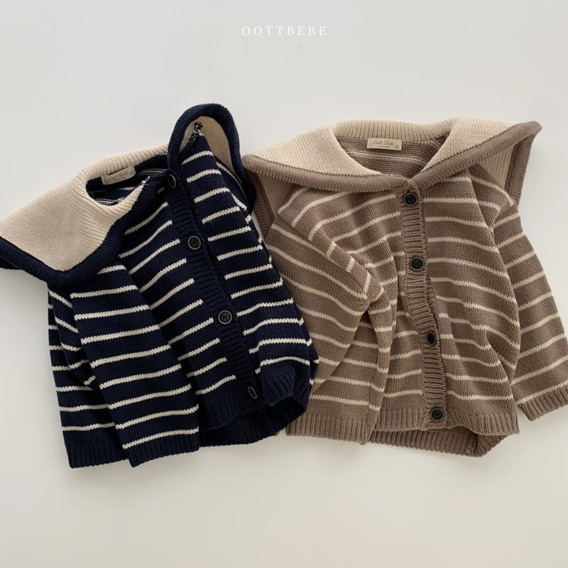 OOTT BEBE - Korean Children Fashion - #Kfashion4kids - Sailor Knit Cardigan