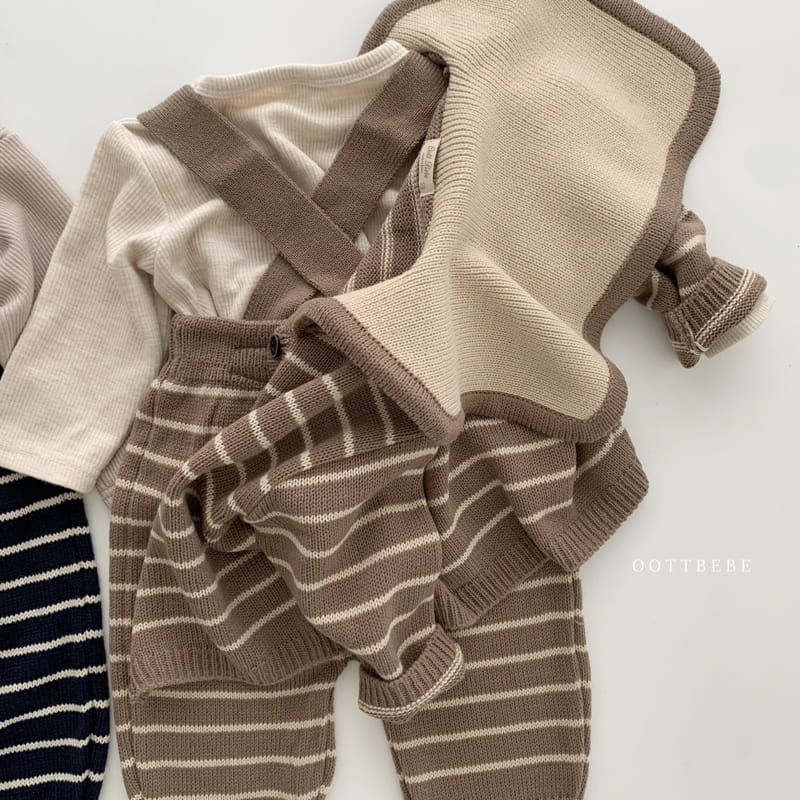 OOTT BEBE - Korean Children Fashion - #Kfashion4kids - Sailor Knit Cardigan - 12