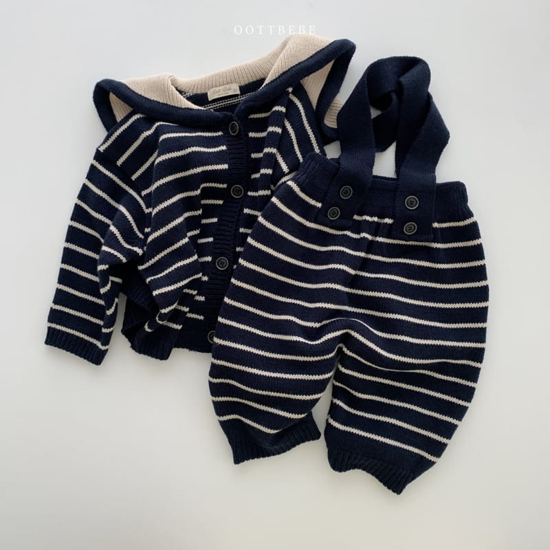 OOTT BEBE - Korean Children Fashion - #Kfashion4kids - Sailor Knit Cardigan - 3