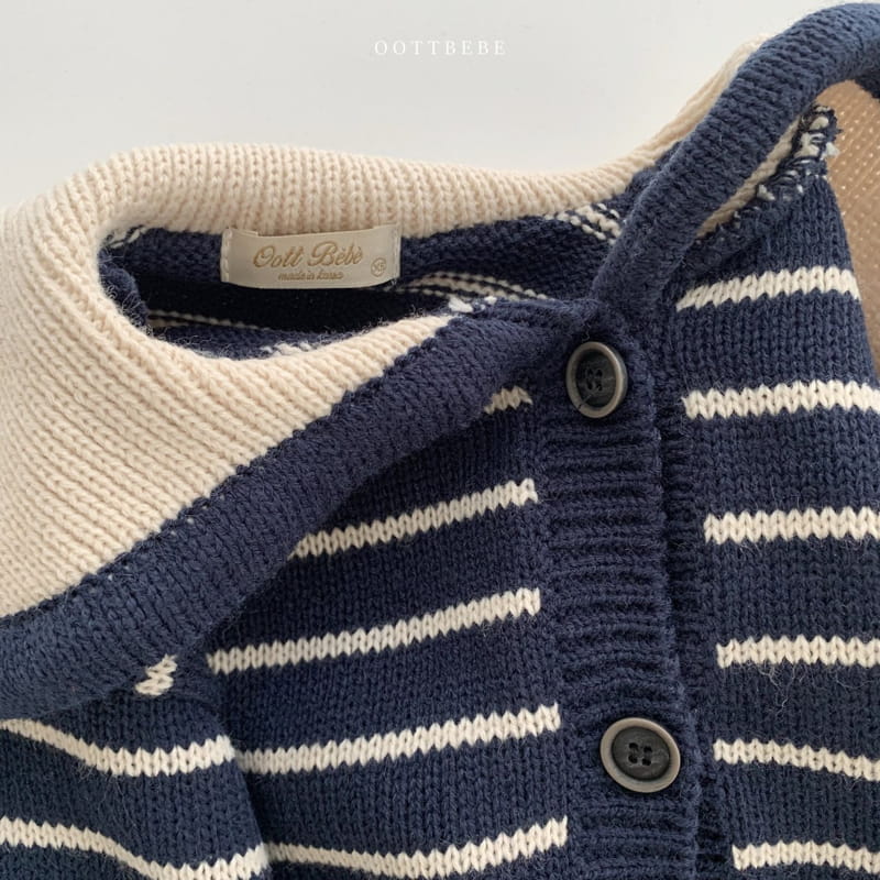 OOTT BEBE - Korean Children Fashion - #Kfashion4kids - Sailor Knit Cardigan - 5