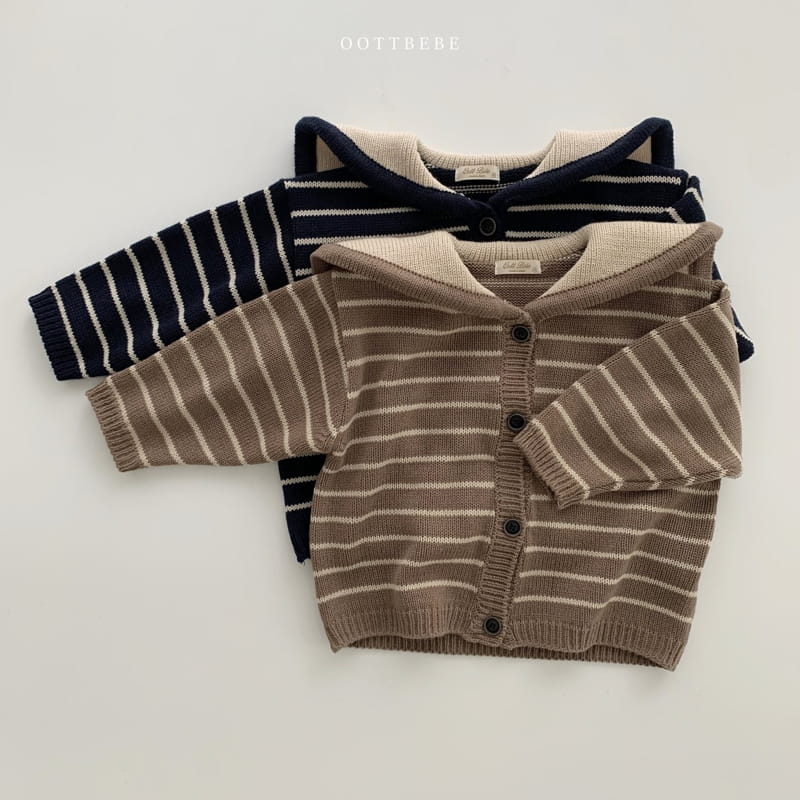 OOTT BEBE - Korean Children Fashion - #Kfashion4kids - Sailor Knit Cardigan - 6