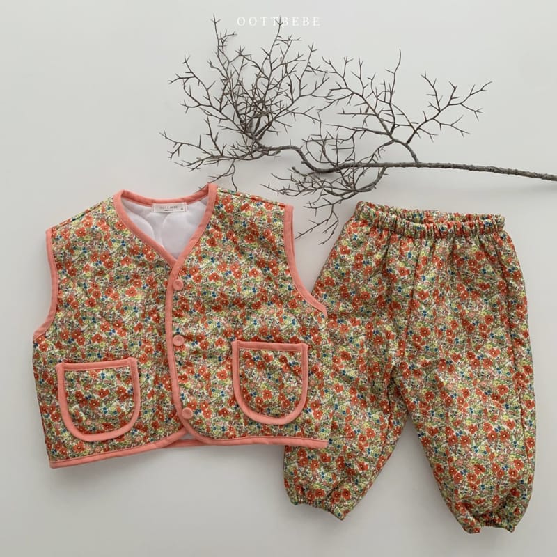OOTT BEBE - Korean Children Fashion - #Kfashion4kids - Gimjang Vest Bottom Set - 2