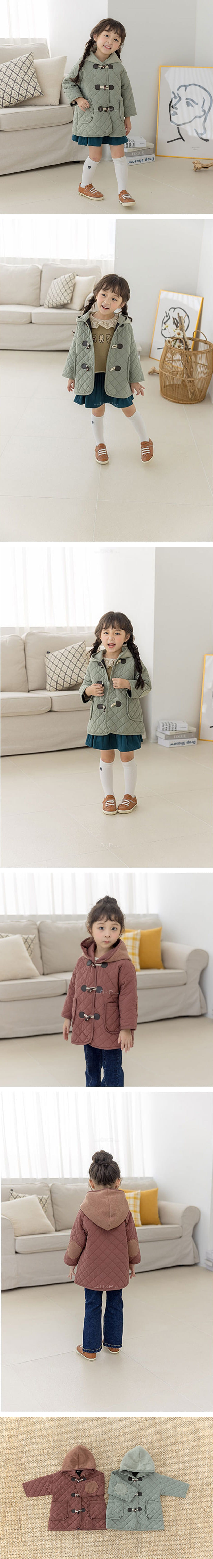 ORANGE MOM - Korean Children Fashion - #Kfashion4kids - Quilting Hood Jumper