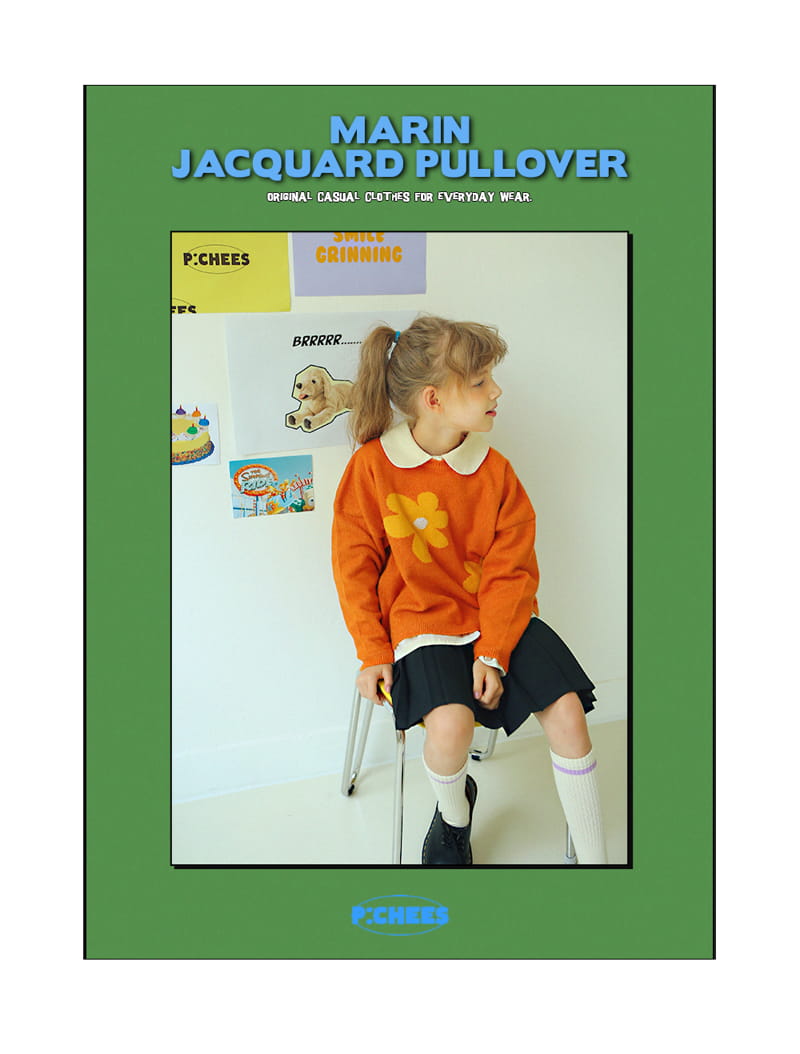 PEACH-CREAM - Korean Children Fashion - #Kfashion4kids - Marin Jacquard Pullover