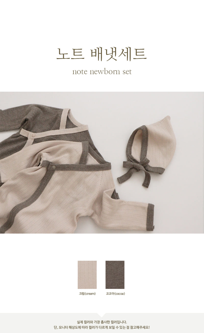 PEEKABOO - Korean Children Fashion - #Kfashion4kids - Note New Born Set
