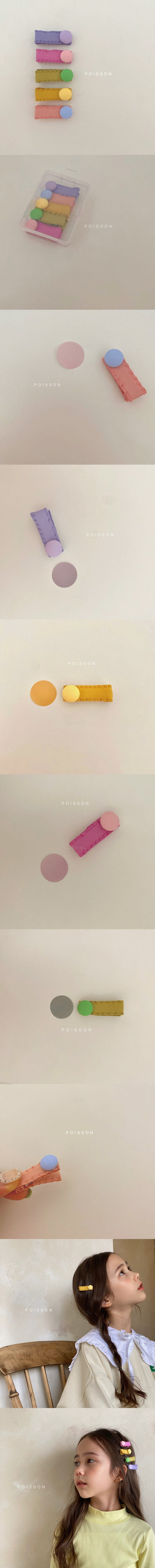POISSON - Korean Children Fashion - #Kfashion4kids - Case Hairclip [set of 5]