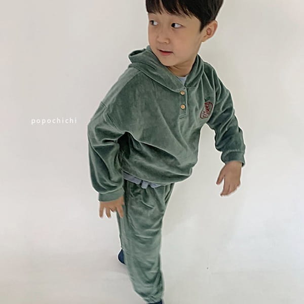 POPOCHICHI - Korean Children Fashion - #Kfashion4kids - Apple Beroa Top Bottom Set - 2