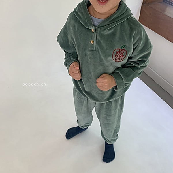 POPOCHICHI - Korean Children Fashion - #Kfashion4kids - Apple Beroa Top Bottom Set - 3