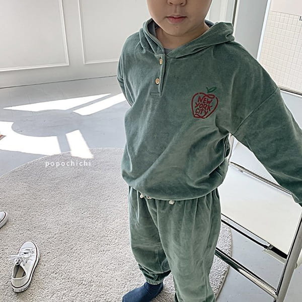 POPOCHICHI - Korean Children Fashion - #Kfashion4kids - Apple Beroa Top Bottom Set - 4