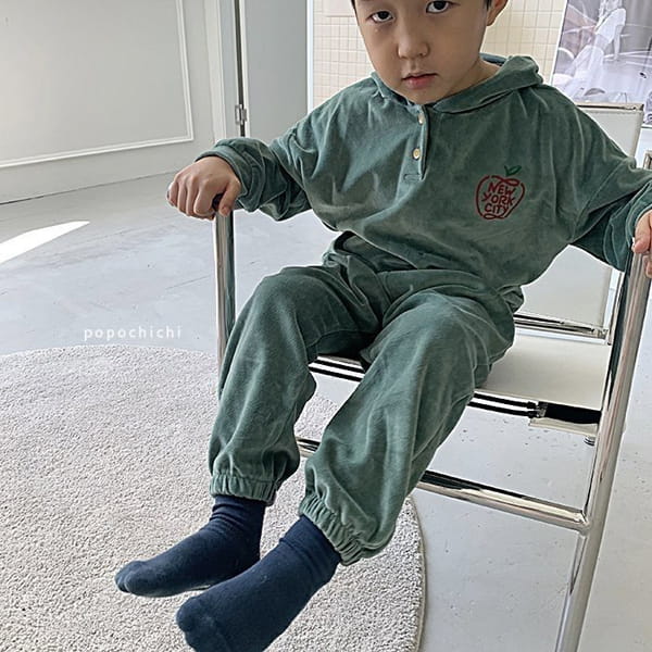 POPOCHICHI - Korean Children Fashion - #Kfashion4kids - Apple Beroa Top Bottom Set - 5