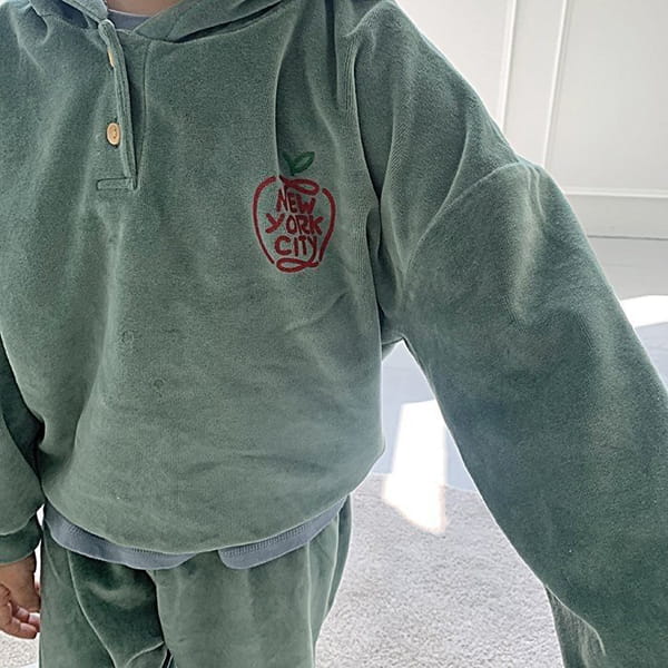 POPOCHICHI - Korean Children Fashion - #Kfashion4kids - Apple Beroa Top Bottom Set - 6