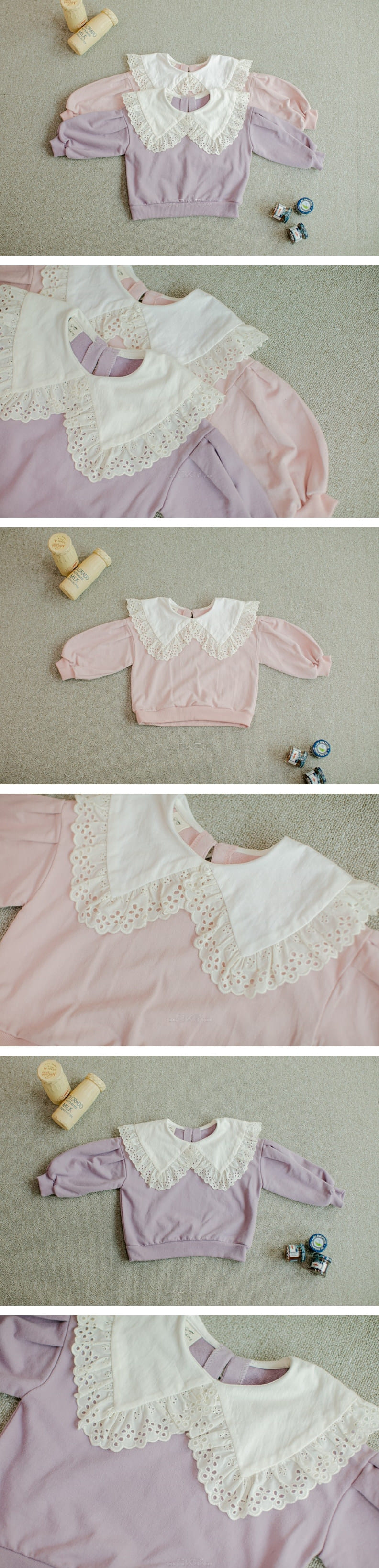 PUDDING - Korean Children Fashion - #Kfashion4kids - Big Collar Tee