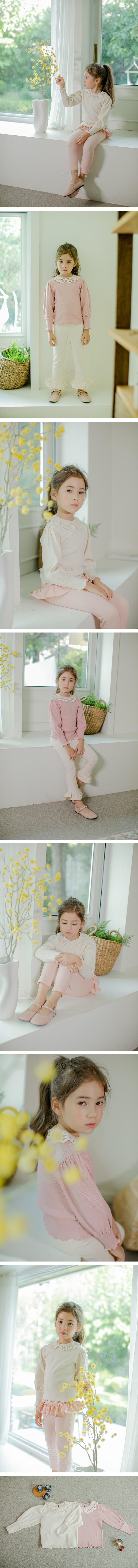 PUDDING - Korean Children Fashion - #Kfashion4kids - Collar Tee