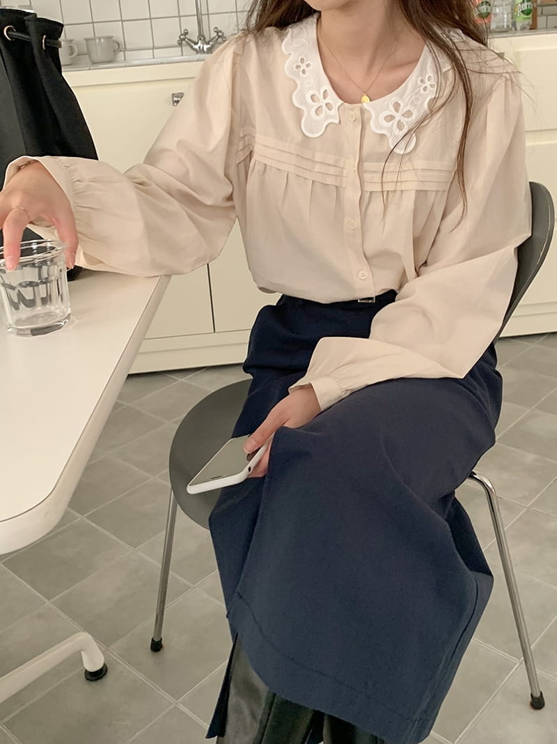 REFRESH - Korean Children Fashion - #Kfashion4kids - Collar Wave Blouse - 2