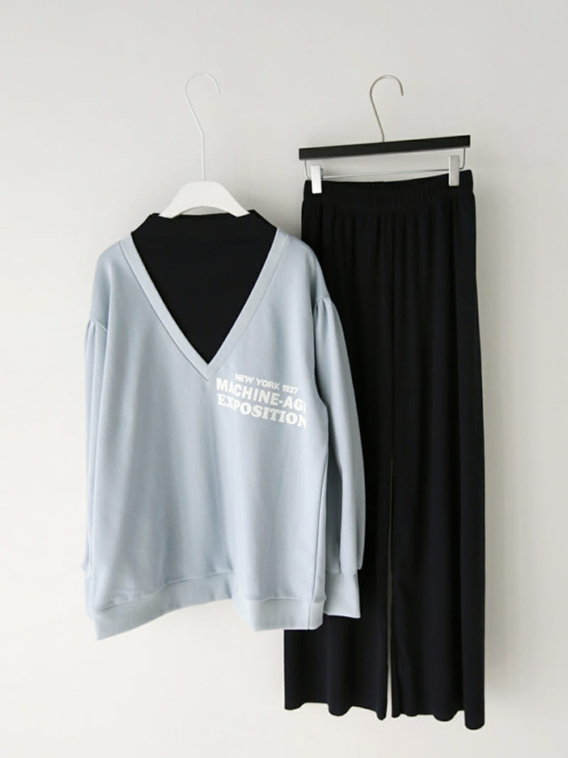 REFRESH - Korean Children Fashion - #Kfashion4kids - Sweatshirt Top Bottom Set - 4