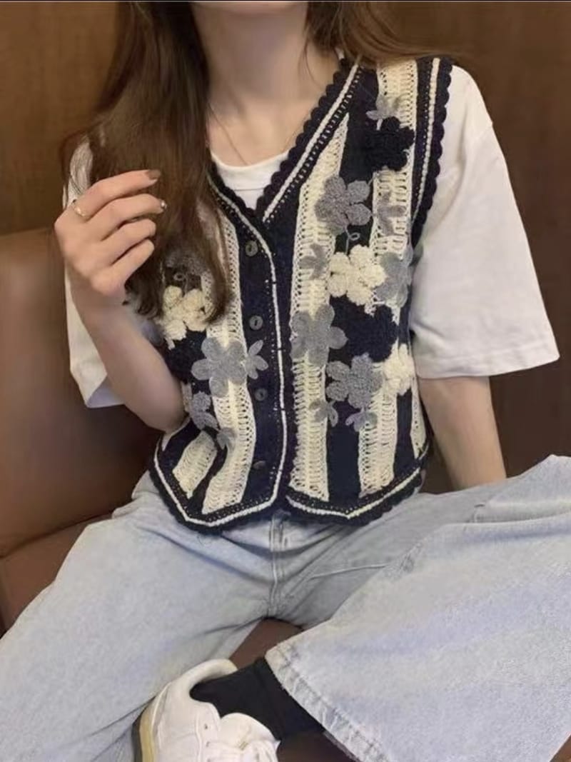 REFRESH - Korean Children Fashion - #Kfashion4kids - Little Embroidery Vest - 2