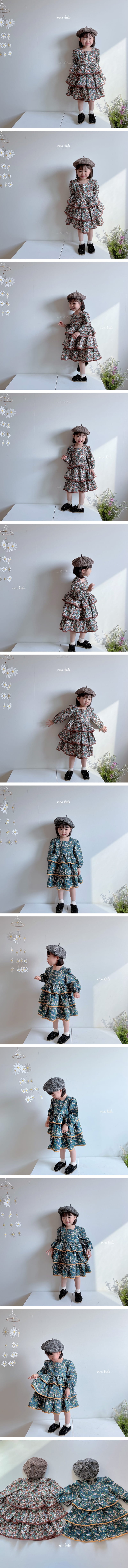 RICA - Korean Children Fashion - #Kfashion4kids - Flower Cancan One-piece
