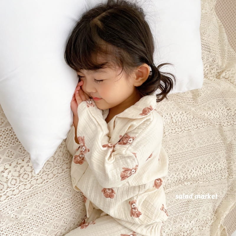 SALAD MARKET - Korean Children Fashion - #Kfashion4kids - Teddy Bear Pajamas