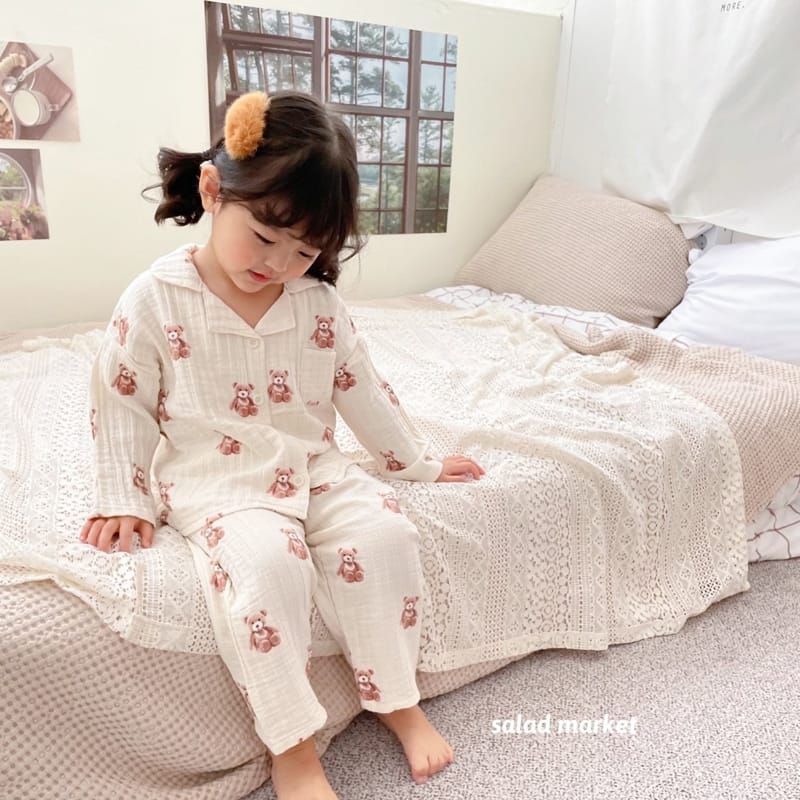 SALAD MARKET - Korean Children Fashion - #Kfashion4kids - Teddy Bear Pajamas - 11