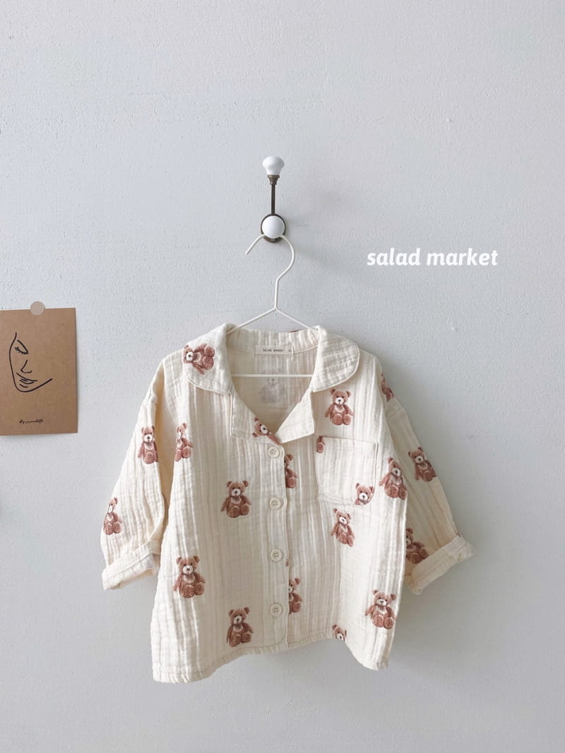 SALAD MARKET - Korean Children Fashion - #Kfashion4kids - Teddy Bear Pajamas - 2