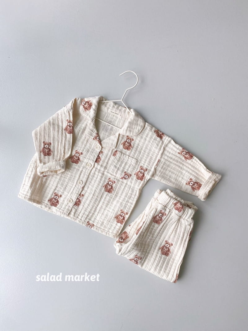 SALAD MARKET - Korean Children Fashion - #Kfashion4kids - Teddy Bear Pajamas - 5