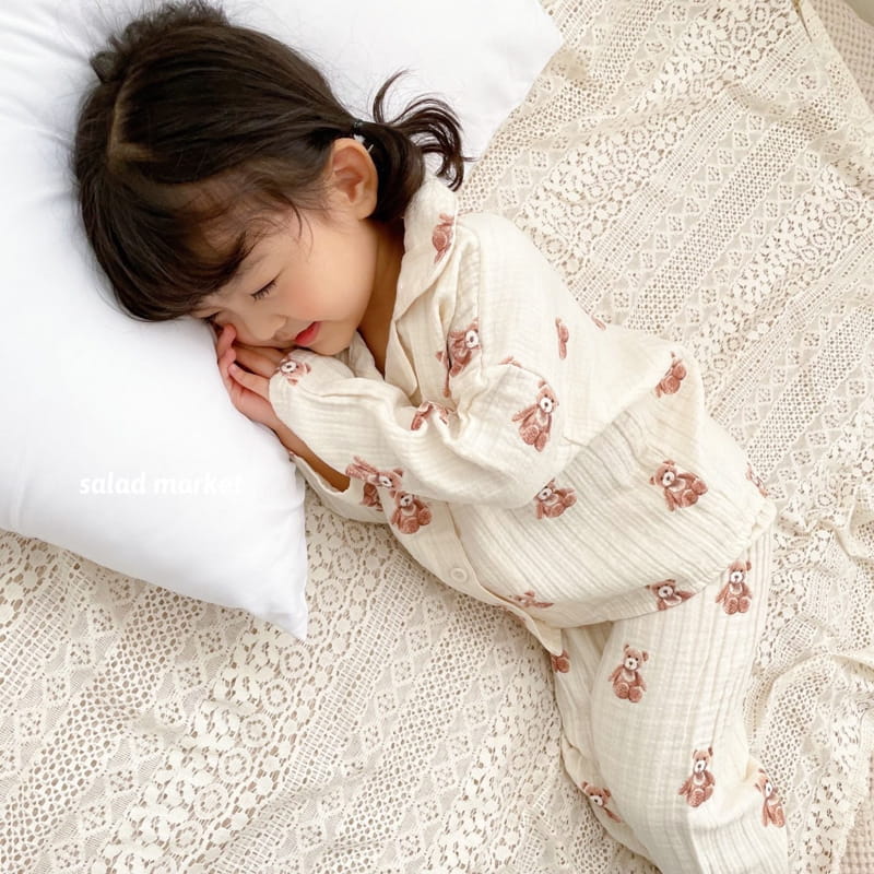 SALAD MARKET - Korean Children Fashion - #Kfashion4kids - Teddy Bear Pajamas - 6